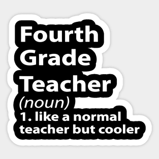 Fourth Grade Teacher Noun Sticker